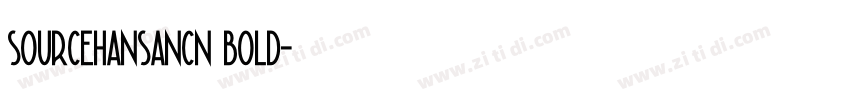 sourcehansancn bold字体转换